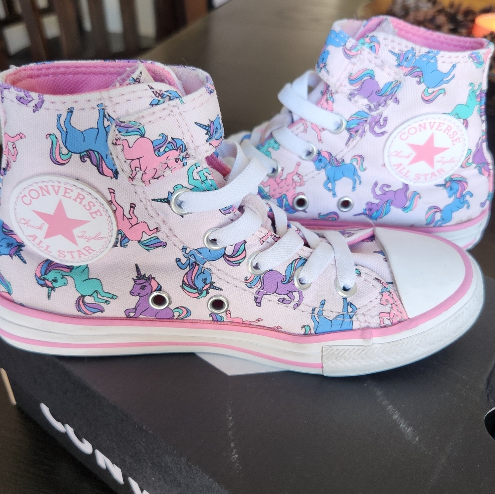 Girls Size 13 High Top Unicorn Foam Converse